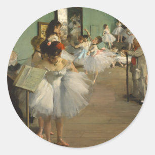 Adesivo Redondo Degas Dance Class Balés Dancers Ballerina Art