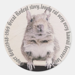 ADESIVO REDONDO ♛ DEGU ♛