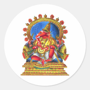 Adesivo Redondo Deidade Hindu de Ganesha