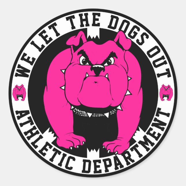 Adesivo Redondo Deixamos Os Cães Atrelados... (Frente)