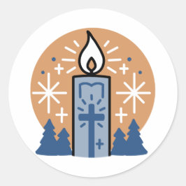 Adesivo Redondo Deixe a fé brilhar