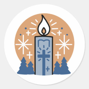 Adesivo Redondo Deixe a fé brilhar