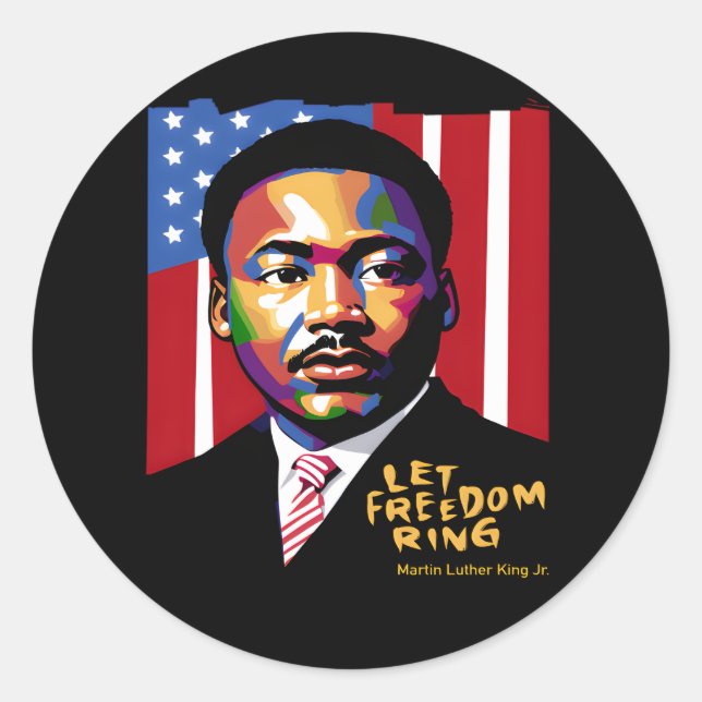 Adesivo Redondo Deixe a liberdade tocar uma citação engraçada (Frente)