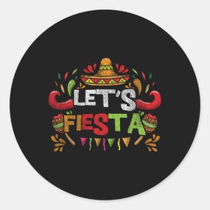Adesivo Redondo Deixe Fiesta Cinco De Mayo