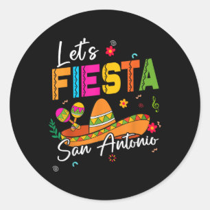 Adesivo Redondo Deixe Fiesta San Antonio Texas Cinco De Mayo Mexic