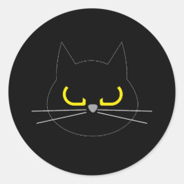 Adesivo Redondo DEIXE-ME SOZINHO! Vinheta de Gato Engraçado