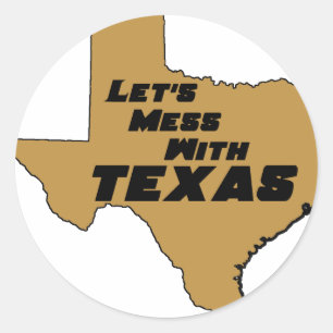 Adesivo Redondo Deixe-nos sujar com Texas Brown