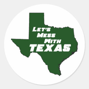 Adesivo Redondo Deixe-nos sujar com verde de Texas
