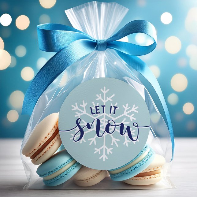 Adesivo Redondo Deixe-o nevar (Criador carregado)