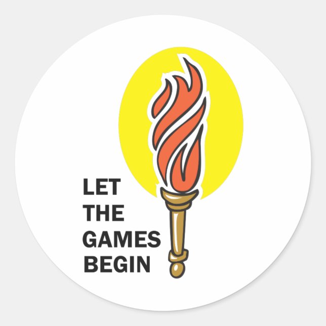 ADESIVO REDONDO DEIXE OS JOGOS COMEÇAREM (Frente)