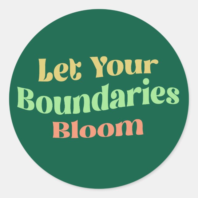 Adesivo Redondo Deixe seus limites sangrarem (Frente)