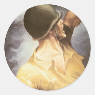 Adesivo Redondo Deixem-nos ficar com isso - obrigações de guerra C