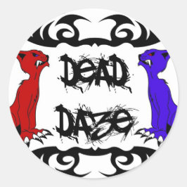 Adesivo Redondo Deja Vu Cat