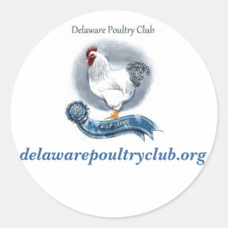 Adesivo Redondo Delaware Poultry Club Stickers (pequeno)