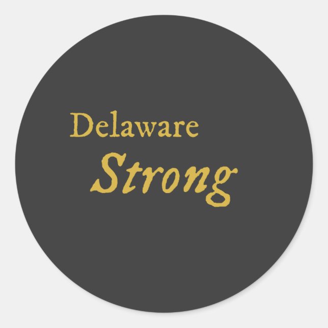Adesivo Redondo Delaware Strong (Frente)