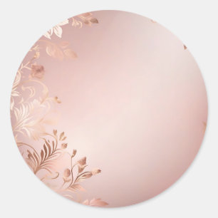 Adesivo Redondo Delicar cor-de-rosa e Rosa Dourado