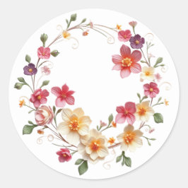 Adesivo Redondo Delicar Vinhetas Florais