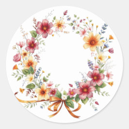 Adesivo Redondo Delicar Vinhetas Florais