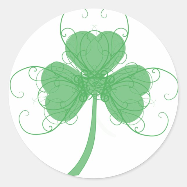 Adesivo Redondo Delicate Shamrock (Frente)