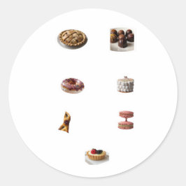 Adesivo Redondo "Delícias de Biscoitos artesanais!"