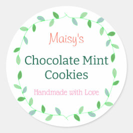 Adesivo Redondo Deliciosas Delícias Caseiras Fáceis de Personaliza