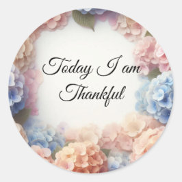 Adesivo Redondo Delicioso Hydrangea Thankful Sticker