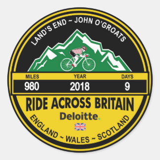 Adesivo Redondo Deloitte RIDE NA GRÃ-BRETANHA 2018