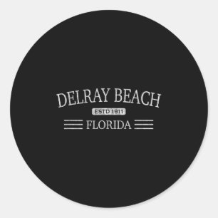 Adesivo Redondo Delray Beach Florida - Fl