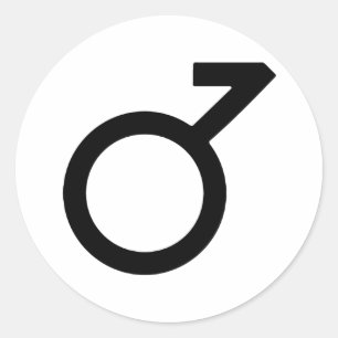 Adesivo Redondo Demiboy Símbolo de Gênero