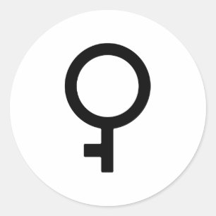 Adesivo Redondo Demigirl - Símbolo de Gênero
