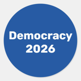 Adesivo Redondo Democracia 2026 Eleições de Médio Prazo