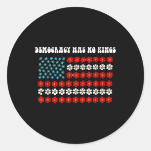 Adesivo Redondo Democracia não tem Kings America Flag Design
