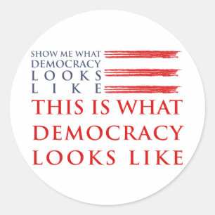 Adesivo Redondo Democracy Sticker