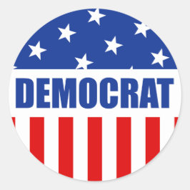 Adesivo Redondo Democrat Round Sticker
