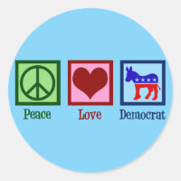 Democrata de Paz e Amor Donkey Cute Blue