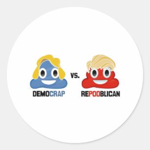 Adesivo Redondo Democrata vs. Republicano