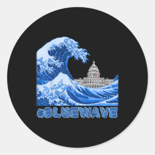 Adesivo Redondo Democratas democratas resistentes a Bluewave