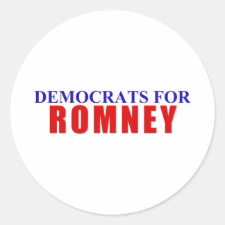 Adesivo Redondo Democratas para Romney