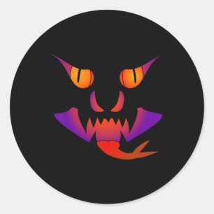 Adesivo Redondo Demon Jack O Lanterna