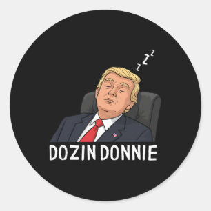 Adesivo Redondo Demônio Engraçado Dozin Donnie Sátira Política Ant