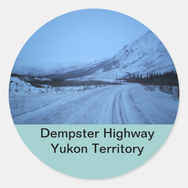 Adesivo Redondo Dempster Highway Sticker (Frente)