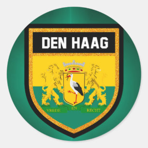 Adesivo Redondo Den Haag Flag