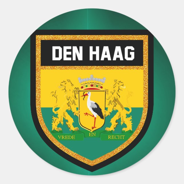Adesivo Redondo Den Haag Flag (Frente)