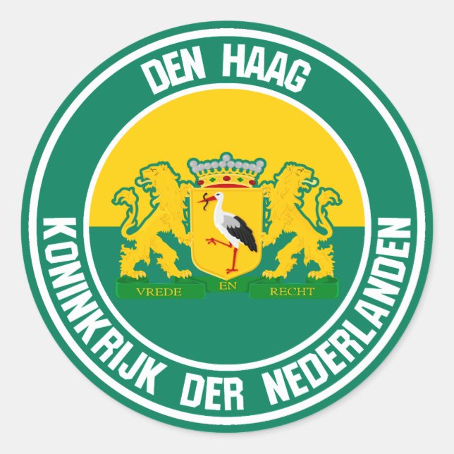 Adesivo Redondo Den Haag Round Emblem (Frente)