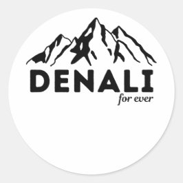 Adesivo Redondo Denali Forever para os amantes de caminhadas e aca