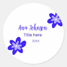 Denominação do rabisco de flor azul título ano 20X