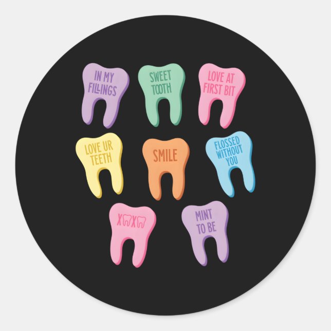 Adesivo Redondo Dental Squad O Dentista Day Dental Assistant (Frente)