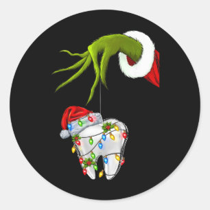 Adesivo Redondo Dente Dentista Dental Dentes Istant Natal Xmas H