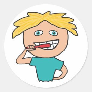 Adesivo Redondo Dentes De Esmagamento