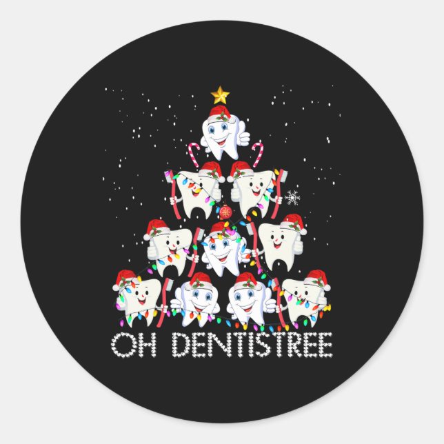Adesivo Redondo Dentista de Natal Dentista de Natal Dentista é (Frente)